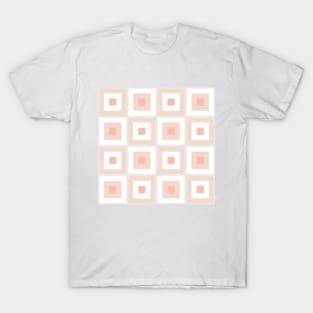 Pink Checkered Pattern T-Shirt